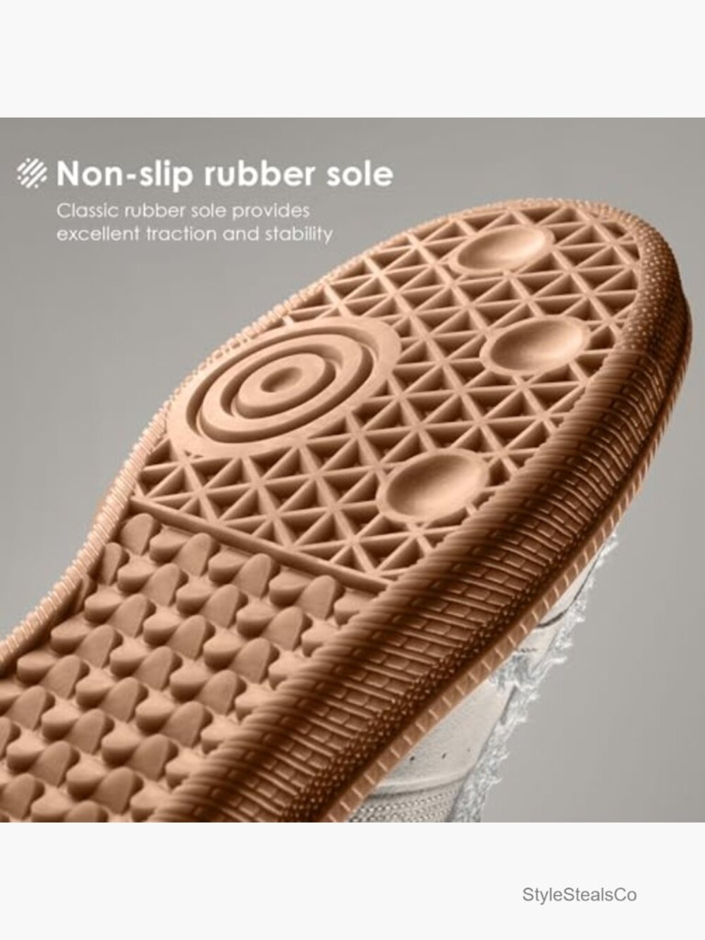 Lace Detail Fashion Sneakers with Retro Gum Sole - Picture 6 of 7